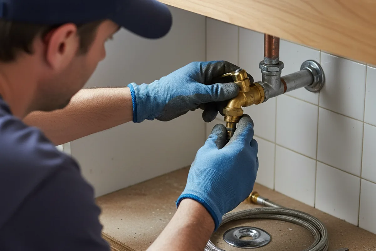 Shutoff valve and fitting work during Faucet and Fixture Repair in Palmer